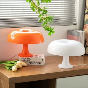 Wireless Rechargeable Mushroom Table Lamp 3 Color Stepless Dimming Decorative Night Light for Bedroom Homestay Study