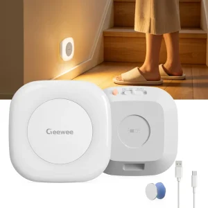 Wireless Rechargeable Warm White LED Night Light with Motion Sensor, Dimmable, Frameless, for Wardrobes