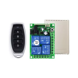 Wireless Remote Control Switch 4 Chs Duplicator 433MHz Electric Gate Garage Door Key Switch Plastic Learning Code
