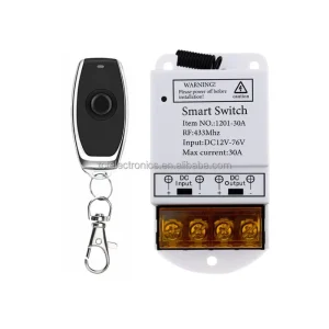 Wireless Remote Control Switch DC 12V 24V 48V 76V High Power Water Pump Motor and Lighting Fixtures