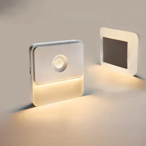 Wireless Square Motion Sensor Night Light 5m 120° USB-C Rechargeable Dimmable Warm White LED