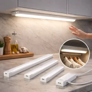 Wireless Type-C Rechargeable LED Motion Sensor Night Light for Cabinet, Wardrobe, Staircase, and Kitchen