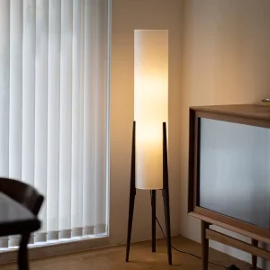 Wooden Floor Lamp Wabi Sabi Mid Century Modern for Living Room Sofa Side Bedroom End Table Zen Decor Lighting
