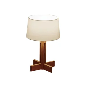 Wooden Table Lamp with Fabric Drum Shade Modern Bedside Floor Light for Home Office and Hotel Use