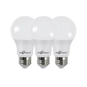 Worbest 60W 75W 100W Equivalent A19 LED Light Bulb 2700K 5000K CCT 100% 10% Triac Dimmable Beam Angle 220 Degree