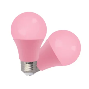 Worbest Atmosphere Prevail A19 6W LED High Brightness Aluminum Bulb Pink Color for Residential Christmas Festival Decoration
