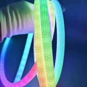 Woven Silicone Neon LED Light Strip 16 mm 360-Degree RGB Smart Home Lighting