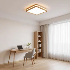 Wrought Iron Acrylic Contemporary Square LED Color Changing Warm Light Eye Friendly Remote Control AC Powered Ceiling Light