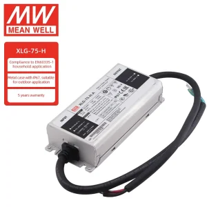 XLG-75-H-A 75W 1400mA Waterproof Single Output AC-DC LED Driver with 90% Efficiency for Retail and Refrigerated Displays
