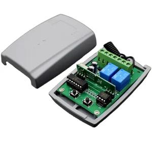 YET402PC V2.0 2-Channel Garage Gate Door Remote Control Switch 433MHz Universal Remote Control Receiver