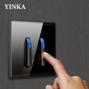 YINKA D89 Customized Popular New Product Wall Switches and Sockets USA Warehouse Price Piano Keys Light Switch