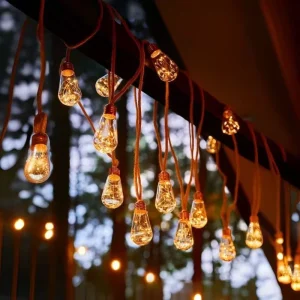 Yard Santa Claus Warm White Outdoor IP44 Garden Lights Landscape Edison Christmas Holiday Camping Fairy LED Bulbs String Lights