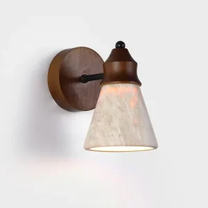 Yellow Cave Stone European Style Bedroom LED Wall Lamps Living Room Hotel Restaurant Corridor Entrance Wall Mounted Sconce