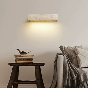 Yellow Cave Stone Wall Lamp Long Strips Medieval Style for Living Room Bedroom Entrance Hall Background Retro Wall Lamps
