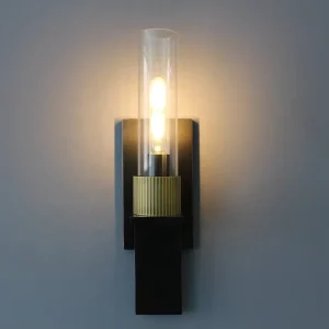 Yihao Modern Handmade Brass Crystal Wall Lamps for Hotel Living Rooms Warm White LED Lighting with Factory Sales Installation