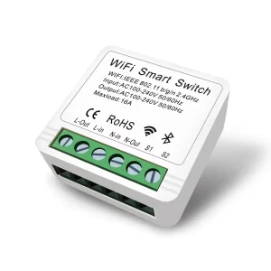 Yiweilian Mini Concealed Switch Wifi Module Dual Control Wireless Remote Switch Mobile Phone App Alexa Voice Control Switch Mini