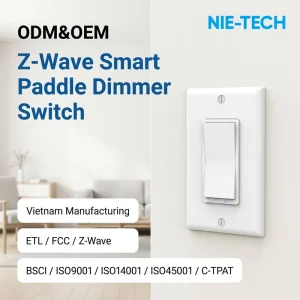 Z-Wave 800 Series Smart Paddle Dimmer Switch 600W Max Load 120V ETL FCC Certified
