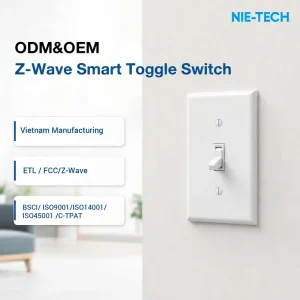 Z-Wave Plus Smart Toggle Switch 15A 120-277V In-Wall Light Switch for Home Automation Compatible with Alexa Google Home and SmartThings
