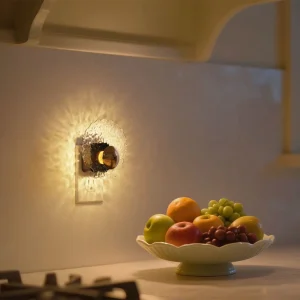 ZHILAI Mini Acrylic Decorative Night Light Dusk to Dawn Warm White Plug in LED Night Light for Hallway Bathroom