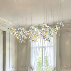 Zeal Lighting Wedding Decoration Bedroom Flower Crystal Ceiling Lamp Chandelier Parts for Living Room