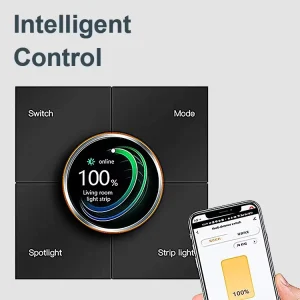 ZigBee Dimmer Light Switch Single and Double Pole App Remote Voice Control Scene Linkage CCT Knob Adjustment