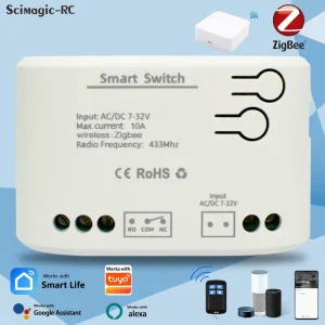 ZigBee Jog Inching Switch Module 7-32V with Shell Voice Control