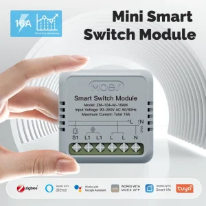 ZigBee Smart Switch Module with Energy Monitor and Timer, 1-Gang DIY Breaker Light Switch