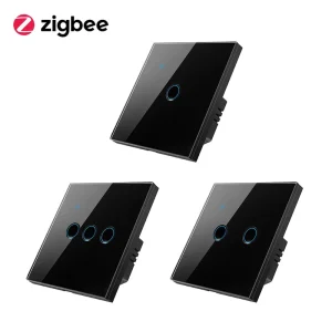 Zigbee 1/2/3 Gang EU Standard Wireless Concave Smart Wall Light Touch Switch