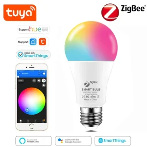 Zigbee 3.0 Smart 9W RGBW LED Bulb Voice Control Dimmable