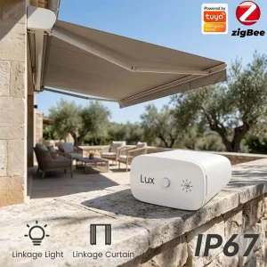 Zigbee 3.0 Smart Light Sensor and Illuminance Detector with Ambient Light Detection, Battery, IP66