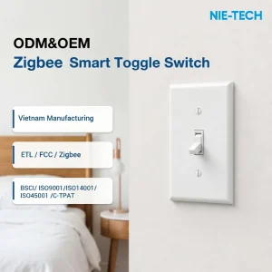 Zigbee 3.0 Smart Toggle Switch 15A 120 125V In Wall Light Switch for Home Automation Alexa Google Home Compatible