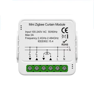 Zigbee Mini Smart Curtain Switch Module for Roller Shutter Blinds Motor with App Remote Control and Timer