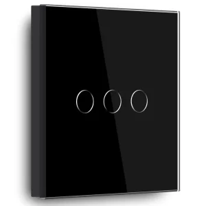 Zigbee No-Neutral Smart Home System 3 Gang In-Wall Touch Switch