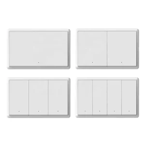 Zigbee Push Wall Light Switch 1 Gang Neutral 230V PC Material