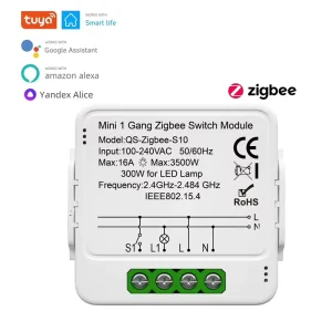 Zigbee Relay Module Wireless Remote Control Switch Compatible with Yandex Alice and Google Home