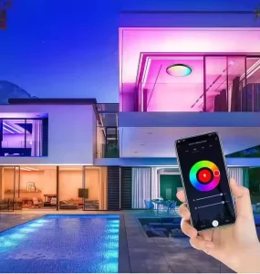 Zigbee Smart Dimmable LED Fan Light 9W 2700K-6500K Acrylic Ultra-Thin Ceiling Light