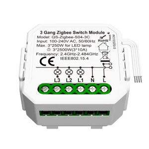 Zigbee Smart Dimmer Switch 3 Gang App Control US EU Aluminum 10A PC