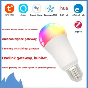 Zigbee Smart LED Bulb 7W Waterproof Plastic Aluminum Dimmable Color Changing Remote Controlled