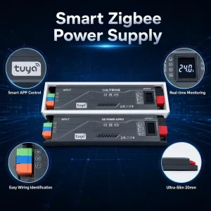 Zigbee Smart LED Driver DC 12V/24V 60W-400W Dimmable LED Strip Light Driver