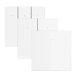 Zigbee Smart Light Switch 600W Neutral Wall Switch with Large Push Button