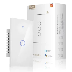 Zigbee Smart Light Switch with Touch Glass Panel, Fireproof Design, and Neutral Wire Requirement