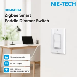 Zigbee Smart Paddle Dimmer Switch, 600W, Factory Direct, OEM ODM Custom