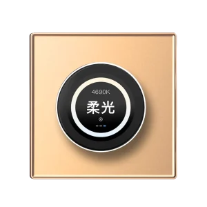 Zigbee Smart Rotary Dimmer, Wall-Mounted, Temperature Touch Control, Compatible with Alexa and Google Home