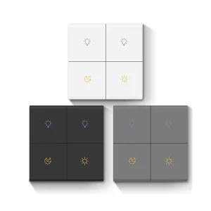 Zigbee Tempered Glass Wall Switch 1-8 Gang for Live and Neutral Wire