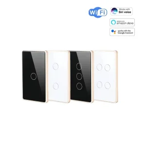 Zigbee US Standard APP Wireless Control Smart Switch Metal Frame Smart Wall Switch Without Neutral Line