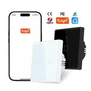 Zigbee WiFi Smart Life Wireless Remote Smart Home Wall Touch Switch Durable ABS Panel 3 Gang Voice Control Light 10A