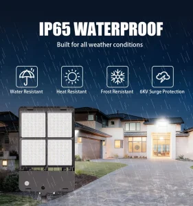 certified and DLC certified Outdoor LED Street Lights 163lm w 300W Aluminum Alloy Body for Road Lighting 5 year Warranty