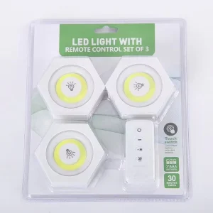 new New Led Cabinet Light Closet Kitchen Battery Night Led Light With Remote Control 3pcs Set 5pcs Set