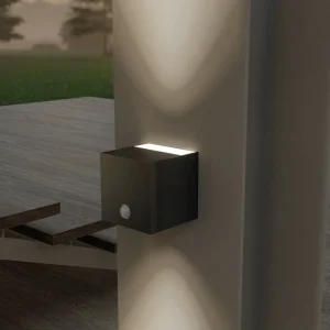 up and down solar wall light outdoor decoration garden courtyard home wall light waterproof luminous outdoor