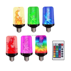 with This Versatile Flame Effect LED Bulb Offering Realistic Fire Simulation RGB Multicolor Options and Remote Control